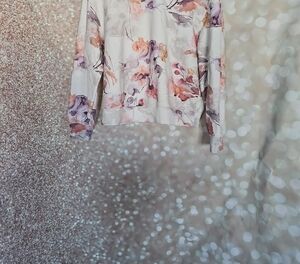 AG Adriano Goldschmied Floral Sweatshirt - Pink and Cream